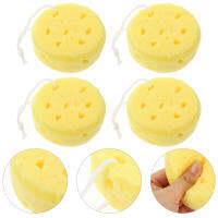 ETEREAUTY 4pcs ร่างกายฟองน้ำฝักบัว loofah ผู้หญิงผู้ชายอาบน้ำห้องอาบน้ำฝักบัวที่จำเป็นสำหรับการจัดหาที่จำเป็น
