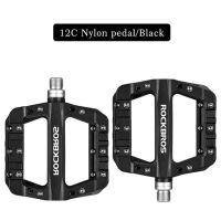 ROCKBROS Bicycle Pedals Nylon Ultralight Mountain Bike Pedal Flat Platform Road MTB Bike Bearing Pedal Cycling Parts Accessories