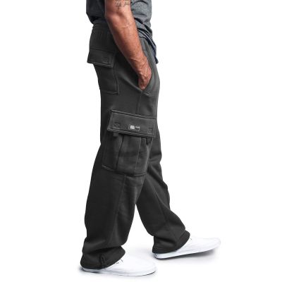Large Pocket Loose Overalls MenS Outdoor Sports Jogging Military Tactical Pants Elastic Waist Pure Casual Work Cargo Pants