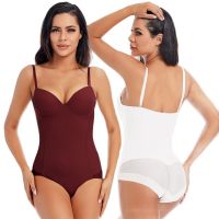 Womens Underwire White Bodysuit Womens Body Shaper Stretch Solid Color Silk Lingerie Shapewear