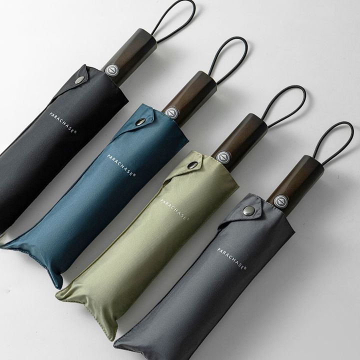 parachase-ร่มอัตโนมัติสำหรับผู้ชายฝนพับร่ม-windproof-ออกแบบที่แข็งแกร่งกลางแจ้งร่มบริษัทด้ามไม้
