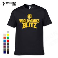 Boutique T-shirt World Of Tanks Blitz Tshirt Men Fitness Casual 16 Colors Print T Shirt Cotton O-Neck Cool Tees Free Shipping XS-4XL-5XL-6XL