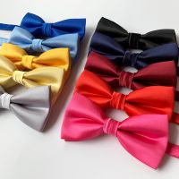 Women mens satin bow tie Korean version fashion wedding groom bow banquet bow tie Boys Clothing