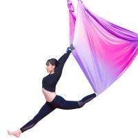 Aerial Yoga Hammock Anti-Gravity Acrobatic Hammock สำหรับ Garden Swing โยคะพิลาทิสการฝึกอบรมในร่มกลางแจ้ง5x2.8M