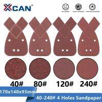 XCAN Sanding Paper 10pcs 40/80/120/240Grit Mouses Sanding Sheets Pad For Black Deckers Sander 4 Holes Polishing Disc Sandpaper