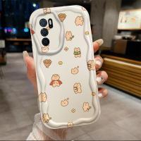 เคสสำหรับ OPPO A16 A54S/ลายคลื่น A16S หมีทำจากไอศครีมปลอกเคสโทรศัพท์นิ่มสาวน่ารัก