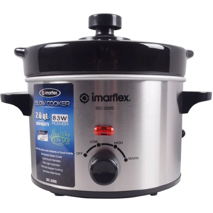 Imarflex ISC200S Slow Cooker 2Qt (Stainless Body) Lazada PH
