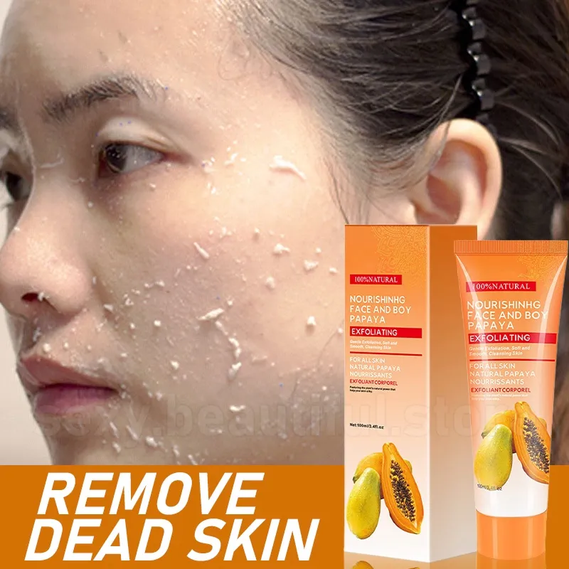 Face Clean Peeling Gel Dead Skin Remover Papaya Scrub Cream