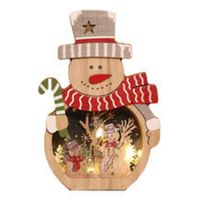 Nordic Wooden Desktop Ornaments Christmas LED Glowing Lights Christmas Ornaments Home Decor