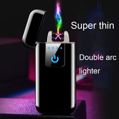 Survival kits Plasma USB Lighter Touch-senstive Switch Lighter For Electronic Lighter Engrave Name Super Thin Lightr Survival kits