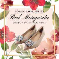 Red Margarita รุ่น  หนังแกะ รุ่น HEART DIAMOND NEW YORK BALLET สีคาราเมล สูง 1.5เซ็น ส้นคอมฟอร์ตนุ่ม