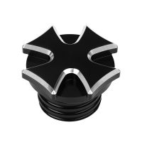 Motorcycle Black Cross Fuel Gas Oil Cap Edge Cut Tank Cover Aluminum For Harley Sportster 883 1200 XL Iron Dyna Touring Softail