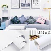 ♘☇✹ Matt Pure White Decorable Film Renovation Waterproof DIY Wallpaper Living Room Self-Adhesive Home Decorative Sticky Wall Sticker