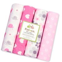 4pcs/pack 100% Cotton Receiving Baby Blanket Newborn 76x76cm Baby Bedsheet Supersoft Blanket Swaddle