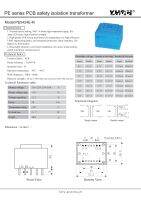 YHDC พลังงาน20VA แรงดันไฟฟ้าขาเข้า110โวลต์เอาท์พุท7.5โวลต์ Encapsulated หม้อแปลง PCB เชื่อมแยก