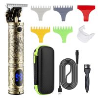 USB ชาร์จผม Clippers ไฟฟ้าผม Trimmer ชุด Vintage ผมตัดเครื่องมือ Professional Men Barbers Clippers