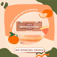 Cathy Doll Cheers Around Trio Eye Palette เชียร์อะราวด์ทรีโออายพาเลท 05 Sparkling orange (สีชัด ติดทน)