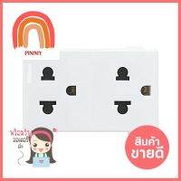 เต้ารับคู่ 3 ขา BTICINO SM9025G สีขาวDOUBLE SOCKET BTICINO SM9025G 3-PIN WHITE **มีบริการชำระเงินปลายทาง**