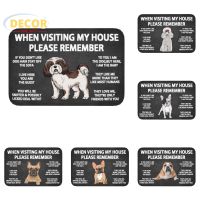 Dogs House Rules Doormat Cross Front Entrance Carpet Living Room Rug Footpad Mat Anti-Slip Bath Kitchen Bedroom Fade Resistant