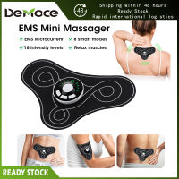 DeMoce เครื่องนวดหน้ามินิอุปกรณ์นวดปากมดลูก EMS ท้องสติกเกอร์รูปกล้ามเนื้อเครื่องนวดชีพจรคอบ่าไหล่เอวกลับมือต้นขาขา USB ชาร์จ