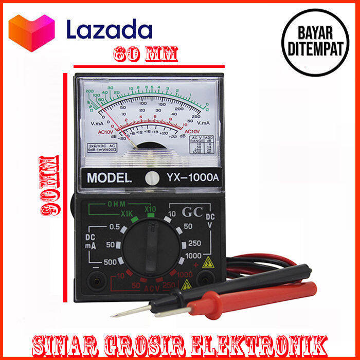 Multitester YX1000A / SP 110 Kuning Multi Meter Analog Avometer