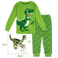 Kids Boys Dinosaur Pajamas Sets Toddler Pyjamas Children Clothes Long Sleeve Sleepwear Child Rex Cotton Pijamas