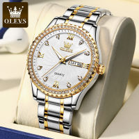 OLEVS 5565 Stainless Steel Band Waterproof Men Wristwatch Business Quartz Watches For Men Luminous Calendar Week Display