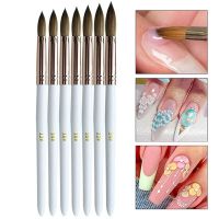 MIFANXI 7 Style 99.99% Kolinsky Nail Art Sculpture Carving Brush Liquid Powder Flower Drawing Design Painting Pen Artist Brushes Tools