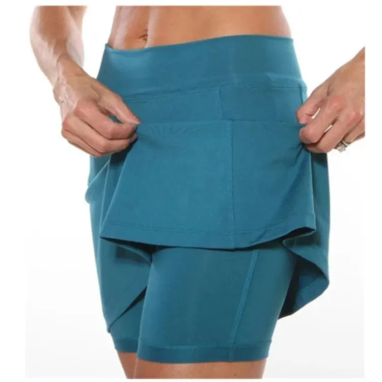Seamless Skirt Shorts Women Fitness Casual High Waist Fashion
