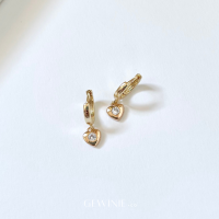 Gewinie.co- mini sadie heart hoop earrings