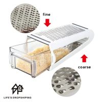 2 Sided Blades Cheese Vegetables Grater Carrot Cucumber Slicer Cutter Box Container Kitchenware Stainless Case kitchen tool