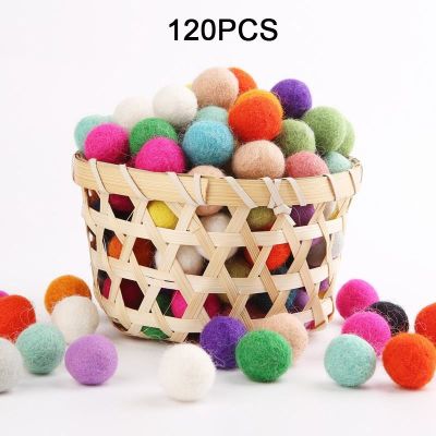 ▩✁✳ 100PCS 20mm 100 Wool Felt Balls DIY ลูกบอลแขวนอุปกรณ์เสริม Candy สี Pom Pom Ball สำหรับเด็กงานฝีมือของเล่นเด็ก