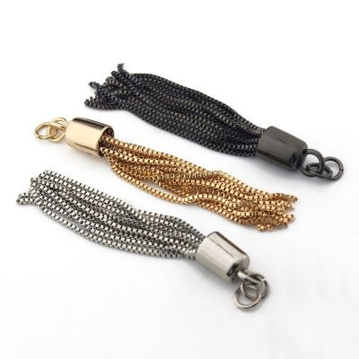 1pcs Fashion Metal Decoration Buckle Tassel Pendant Keychain for Handbag Shoulder Purse Hardware Accessories 3 Colors