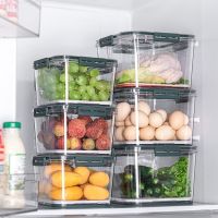 【CW】 Refrigerator Storage Food organizer Container PET Seal Stable Cans Fridge High capacity Fresh Eggs Vegetable Fruit Storage Box