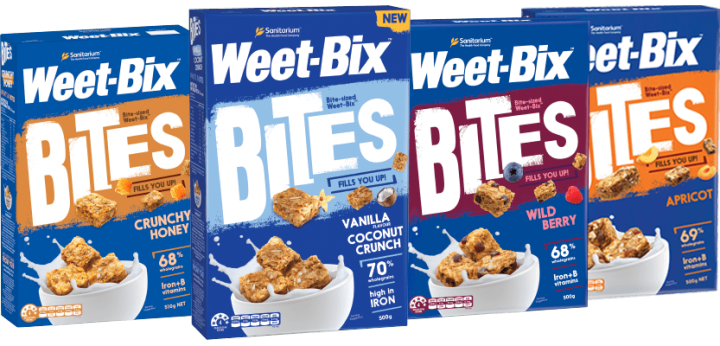 Sanitarium Weet Bix Bites Wild Berry Apricot Honey Crunch Vanilla