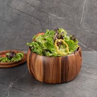 SiamMandalay Wooden Salad Bowl 30x30 cm. ชามไม้จามจุรี ชามไม้ ชามสลัด