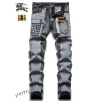 [คุณภาพสูงสุด] Original Burberrys Men Classic Jeans Fashion Trendy Skinny Denim Pants High Grade Men S Pencil Trousers