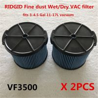 2ชิ้นตัวกรองสำหรับ VF3500 Ridgid เครื่องดูดฝุ่นเครื่องกรองสูญญากาศกระดาษจีบ3ชั้น3-4.5Gal 11-17ลิตรเครื่องดูดฝุ่นชิ้นส่วนอุปกรณ์เสริม