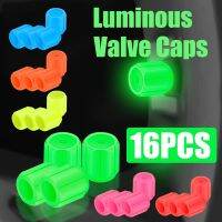 1/4/8/16pcs Universal Fluorescent Luminous Tire Valve Stem Covers Car Tire Valve Cap Green /Yellow/Blue/Red Fluorescent Powder