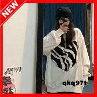 qkq971 Sweatshirts For Women Hoodie Fish Scale Love Print Hoodie Women Ins Fashion Design Sense Niche Top