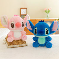 ตุ๊กตาปักครอสติชการ์ตูน25Cm,ตุ๊กตา Stitch นุ่มของเล่นเอาใจเครื่องประดับโซฟาน่ารักผ้าขนสัตว์ตุ๊กตาของเล่นตกแต่งบ้านยัดไส้