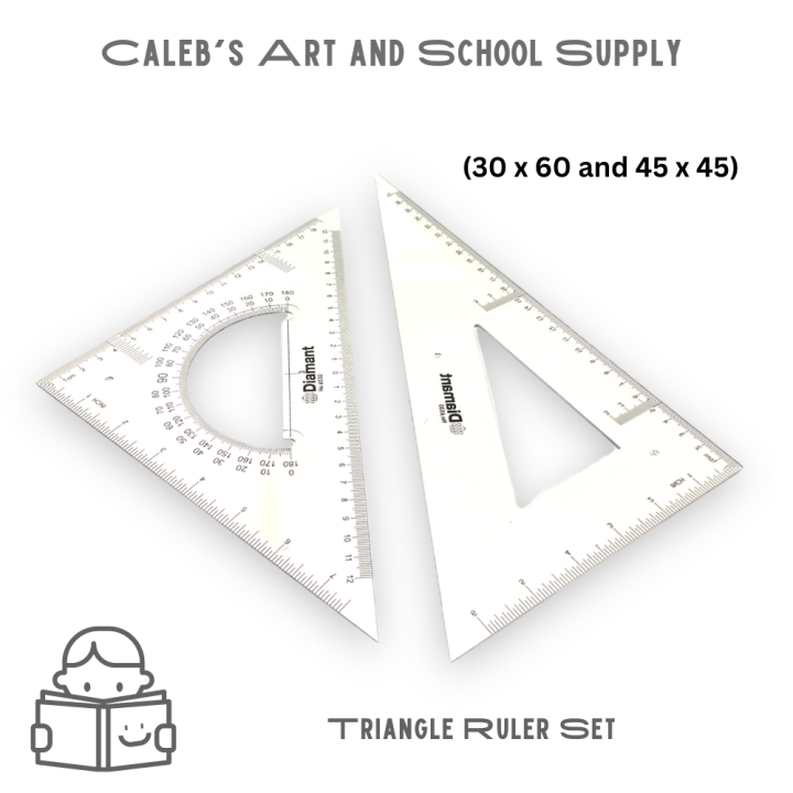 Diamant/Deli Triangle Ruler set 45x45 and 30x60 (inches and cm) | Lazada PH