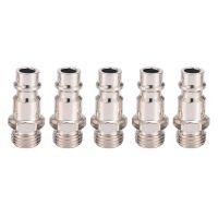 5Pcs ทองแดงเหล็ก Air Line ท่อ1/4 "BSP ชาย Quick Release Air Compressor Connector 33x11mm