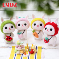 LMDZ 1Pcs Lovely Toy Doll Wool Felt Poked Kitting DIY Cute Rabit Animal Wool Felting Non-Finished Wool Felt DIY Package-pangyh