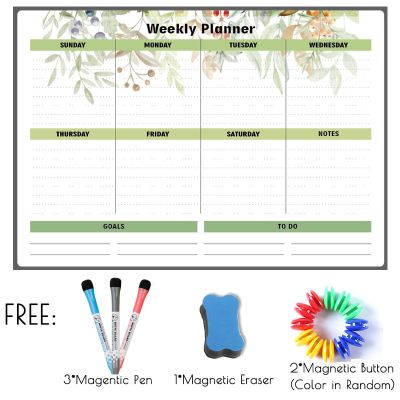 Magnetic Whiteboards Weekly Monthly Planner Calendar Erasable White Board for Kitcher Fridge Magnet Sticker Dry Erase Wall Board