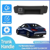 CCD ด้านหลังกล้องสำรองข้อมูลย้อนกลับสำหรับ Benz C Class W205 CLA W117 CLA 200 C117 Trunk Handle กล้อง HD กันน้ำ