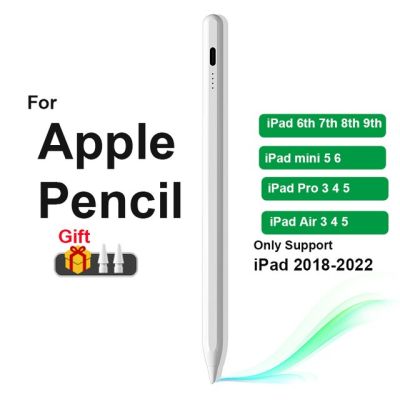 สำหรับ Ipad ปากกาสไตลัสดินสอจอพลังงานการถูกปฏิเสธฝ่ามือสำหรับ Ipad รุ่น9 Pencil Pro 11 12.9 2022 -2018สำหรับอุปกรณ์เสริมสำหรับ iPad