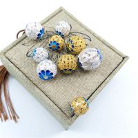 [COD] Cloisonne dripping oil hollow ball beads handmade diy accessories beading old goods manufacturers