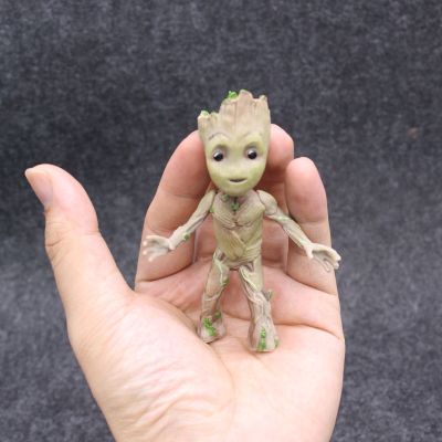 Groot Tiny Cute Baby Tree Man Stand Ver Action Figure Toys 10cm