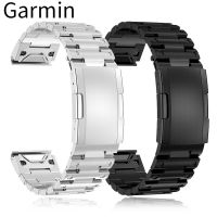 สายนาฬิกาข้อมือเหล็กโลหะผสมไททาเนียมขนาด22มม. 26มม. สำหรับ Garmin Fenix 6 6X 7X 7โซลาร์/6 Pro/ 5 Plus/instinc/ Epix Gen 2